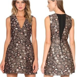 Alice + Olivia Pacey Low V Lantern Dress Size 2
